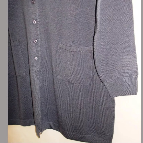 MARCHESIN Teal Blue Merino Wool Cardigan XXL-XXXL - Picture 5 of 8